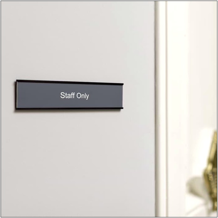 Free Office Door Name Plate Template