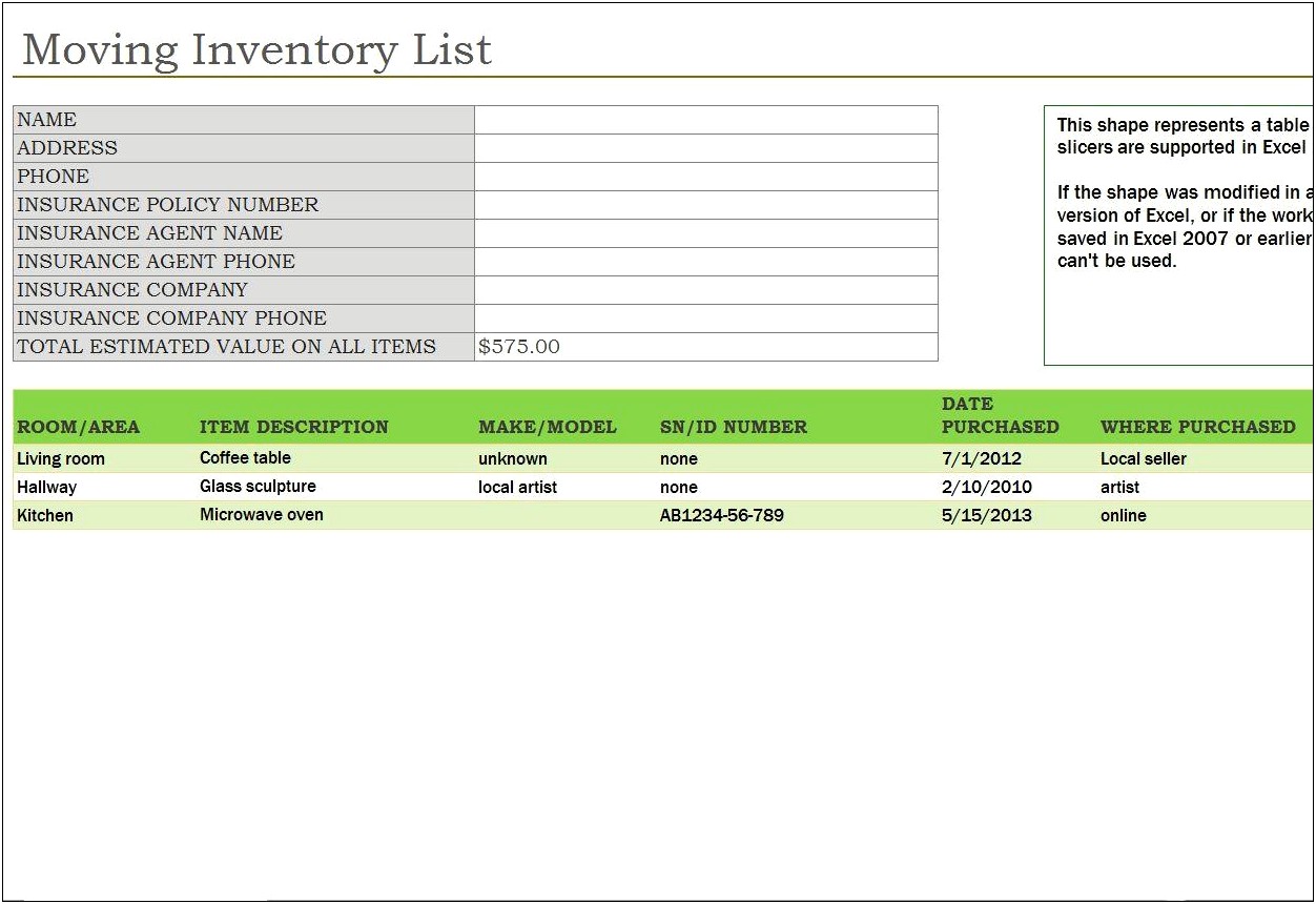 Free Office Move Checklist Template Excel