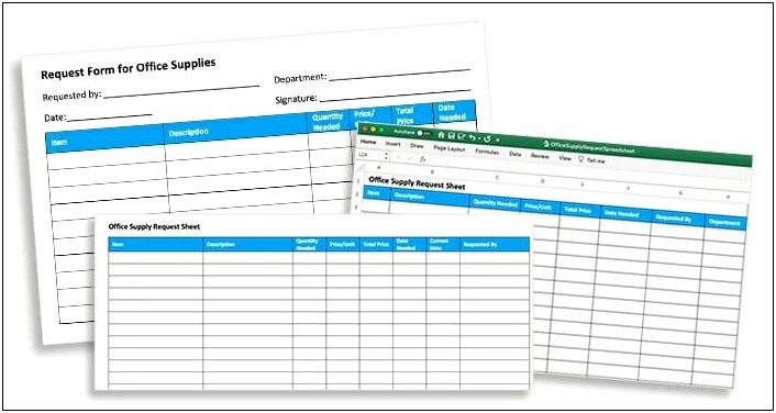 Free Office Supply Order List Template