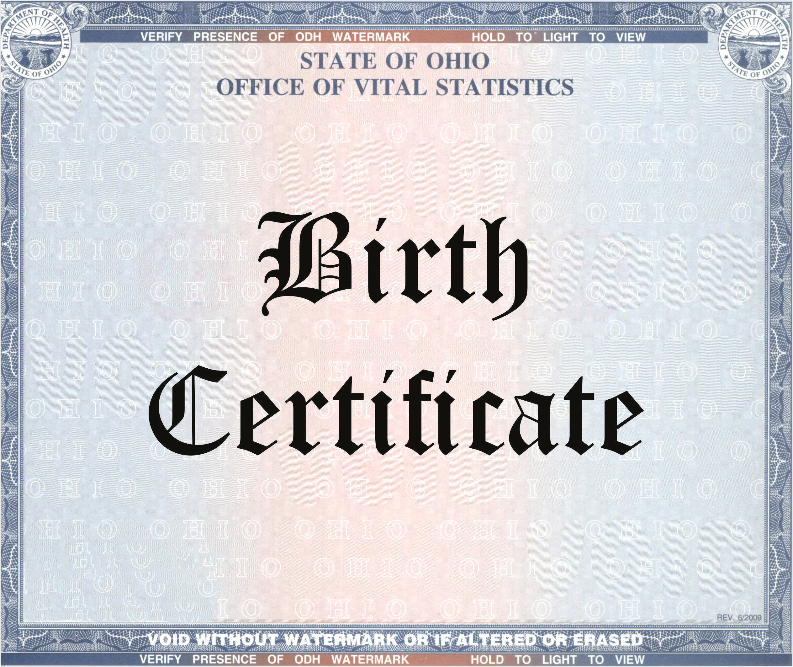 Free Ohio Death Certificate Template Papers