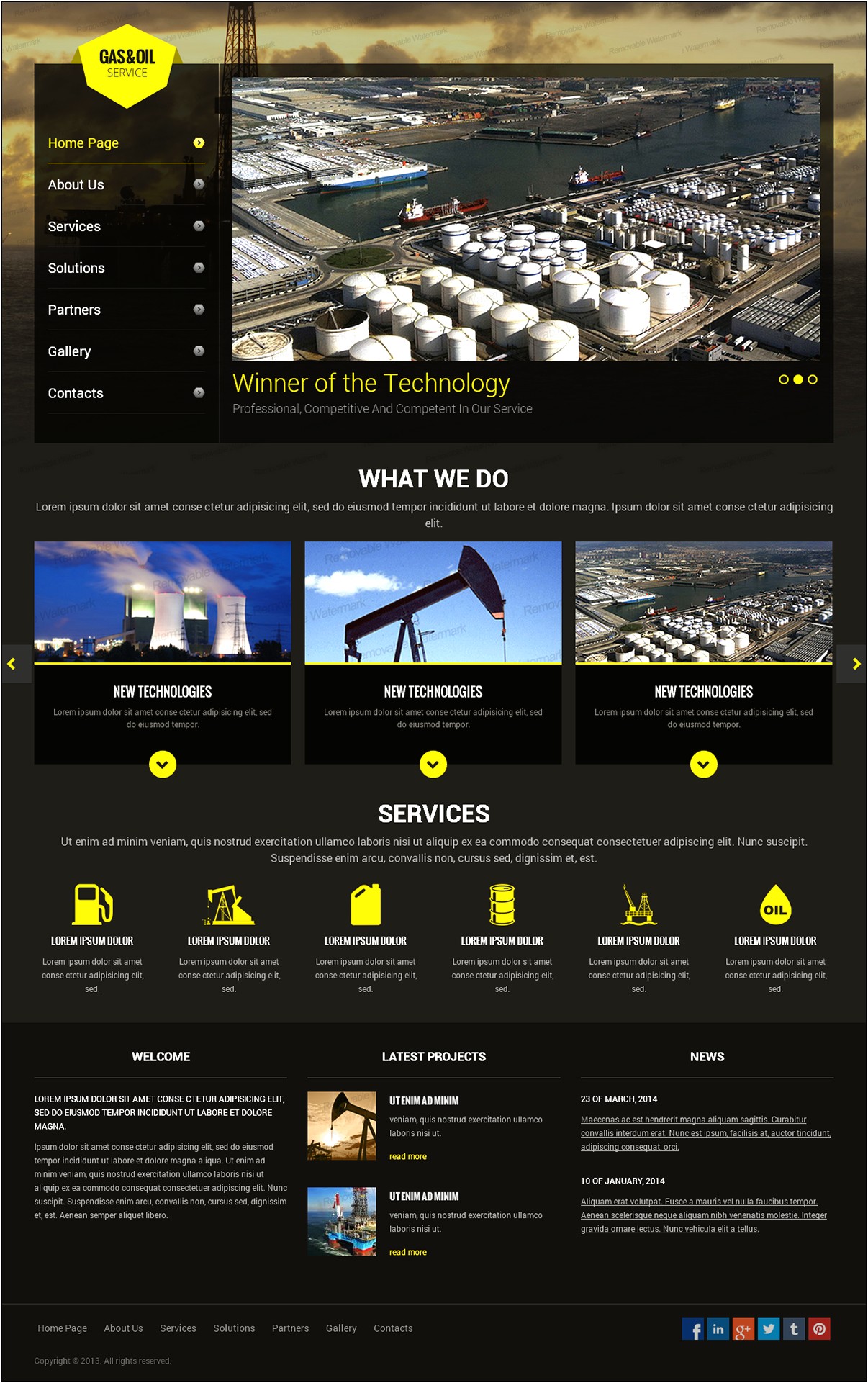 Free Oil And Gas Joomla Templates