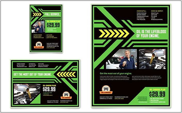 Free Oil Change Gift Certificate Template Downloadable