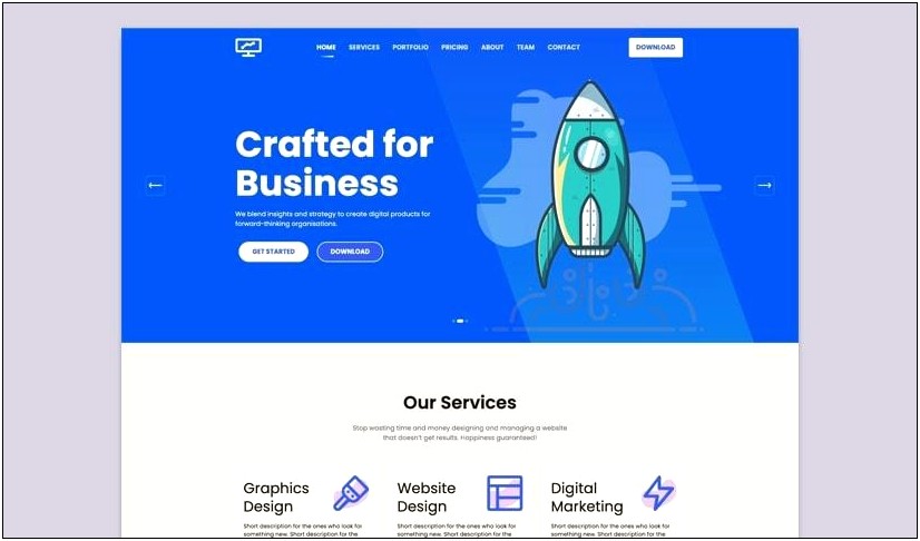 Free One Page Html Css Web Page Template