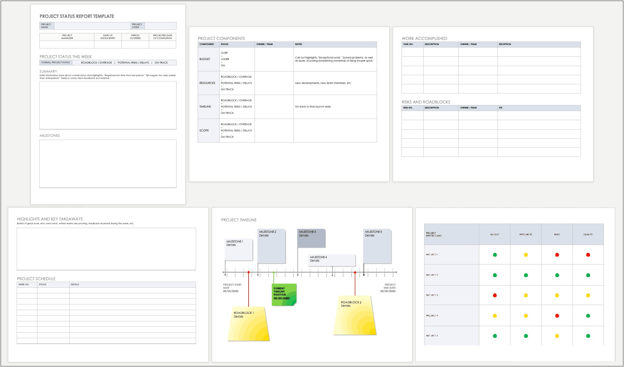 Free One Page Project Manager Template