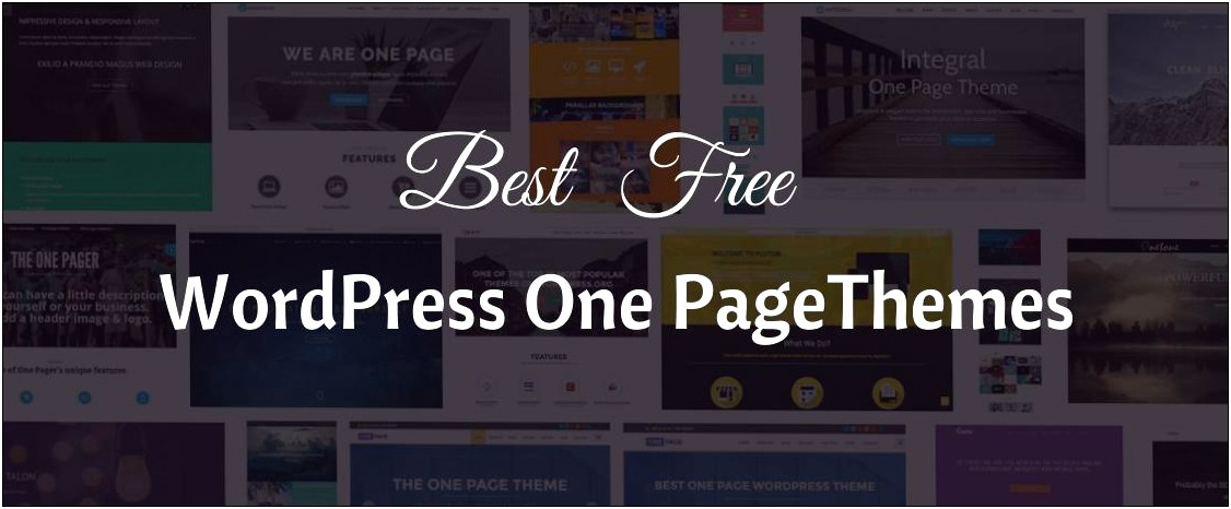 Free One Page Template For Wordpress