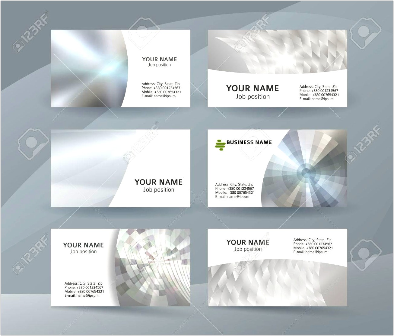 Free One Sided Business Card Template