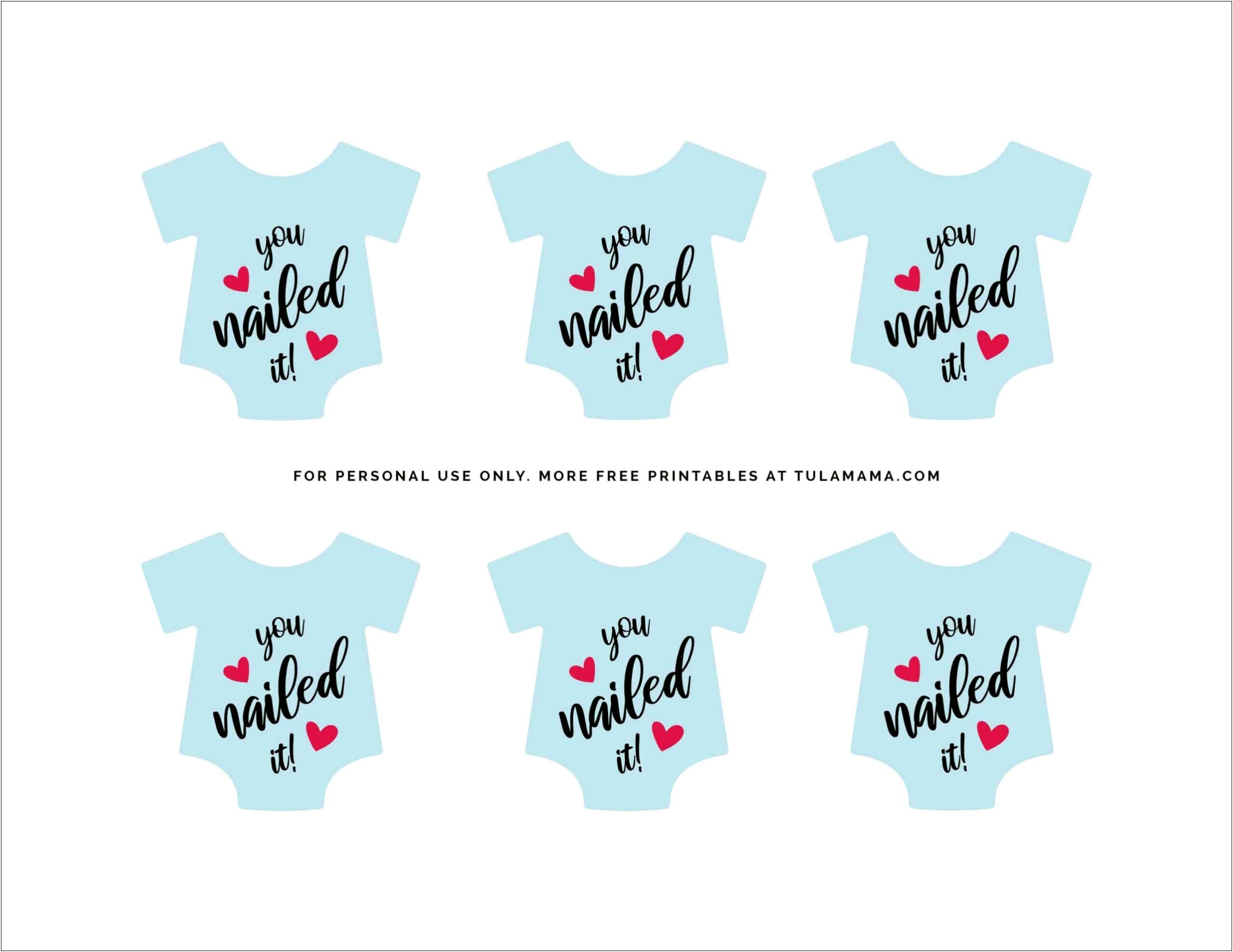 Free Onesie Template For Baby Shower