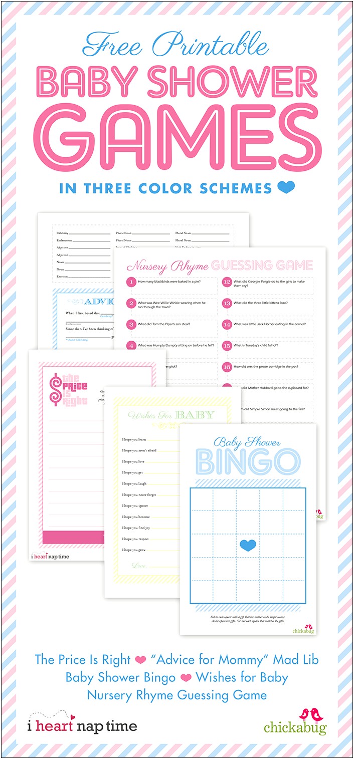 Free Online Baby Shower Game Templates
