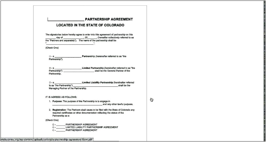 Free Online Business Partnership Agreement Template