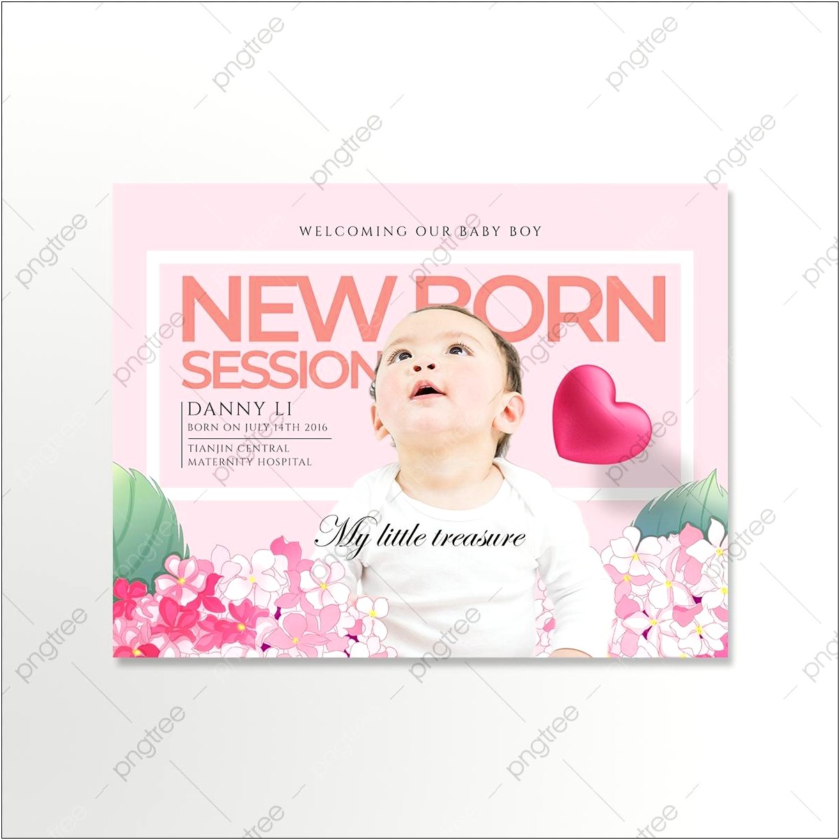 Free Online Cards Template For Baby Birth