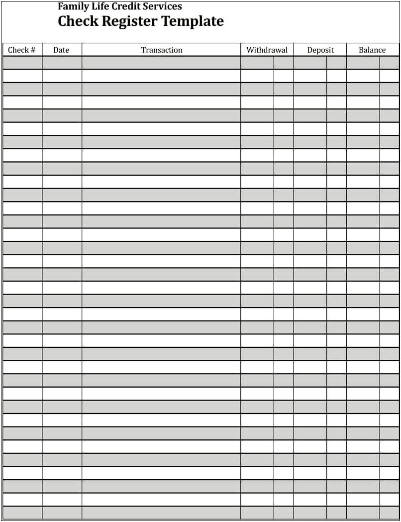 Free Online Check Register Template In Google Sheets