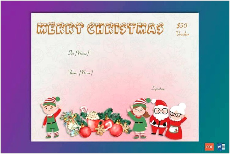 Free Online Christmas Gift Certificate Templates