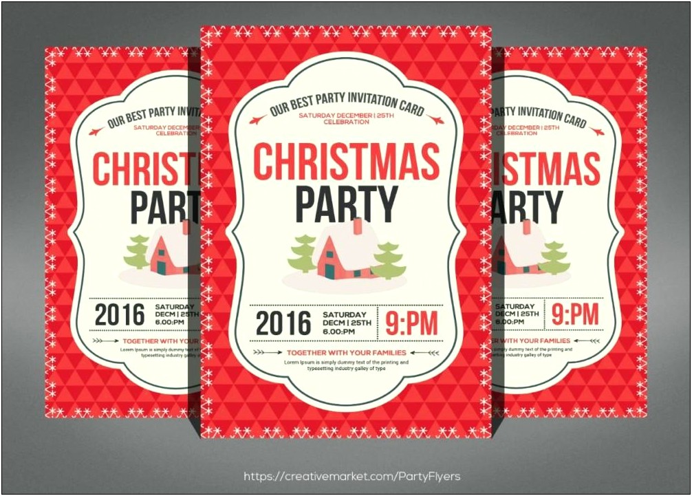 Free Online Christmas Party Invite Template