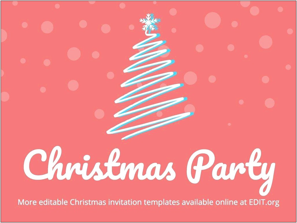 Free Online Invitation To Christmas Party Template