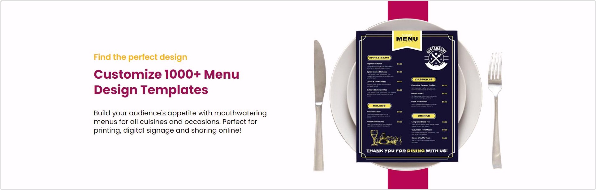 Free Online Menu Templates For Word