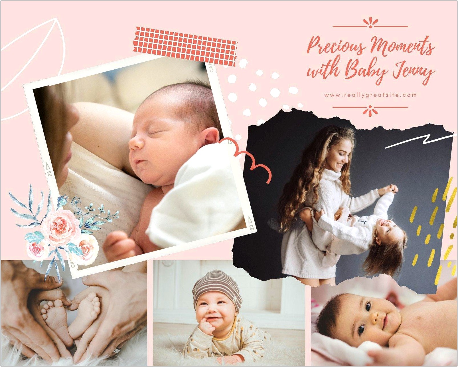 Free Online Photo Baby Girl Template