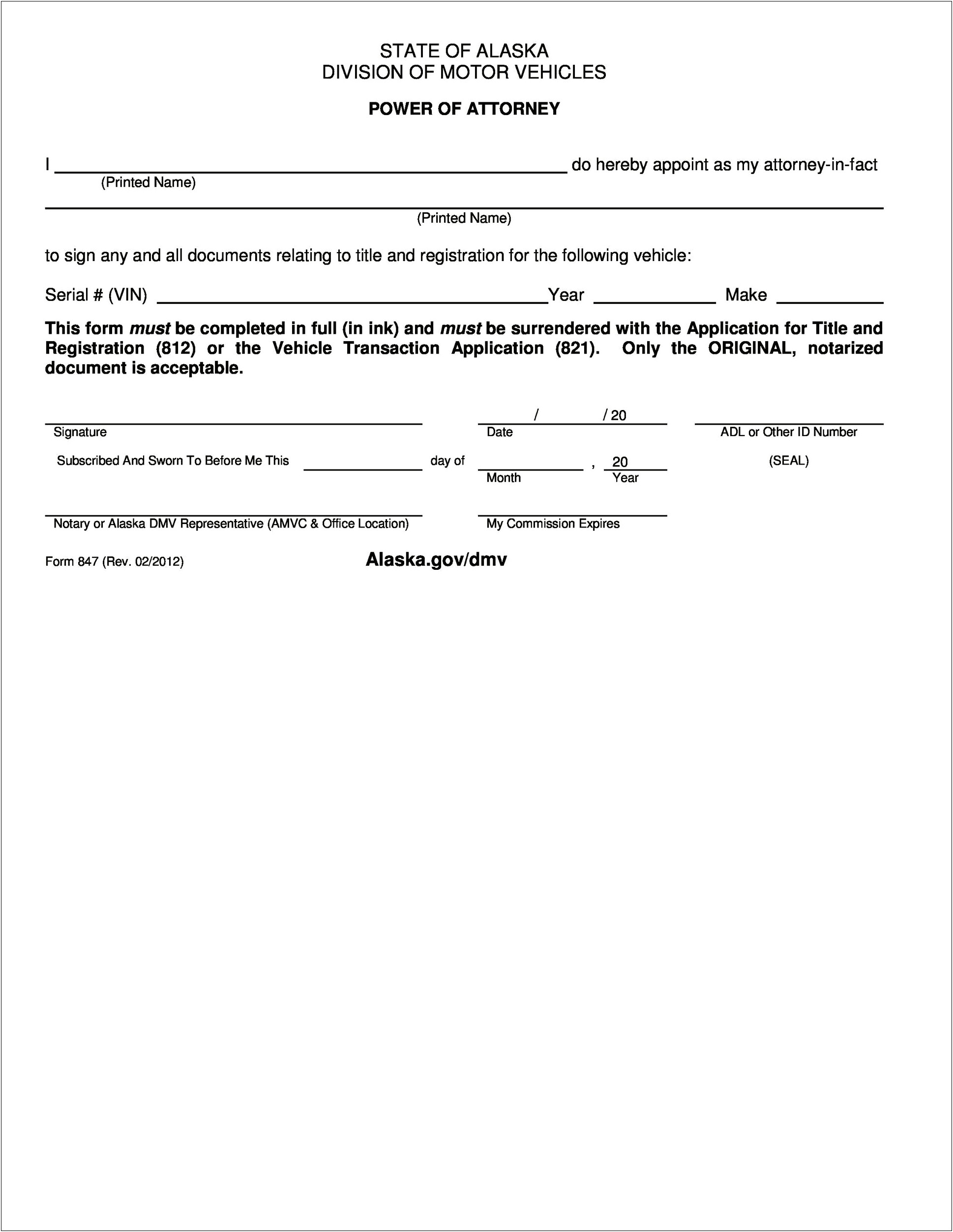 Free Online Power Of Attorney Template