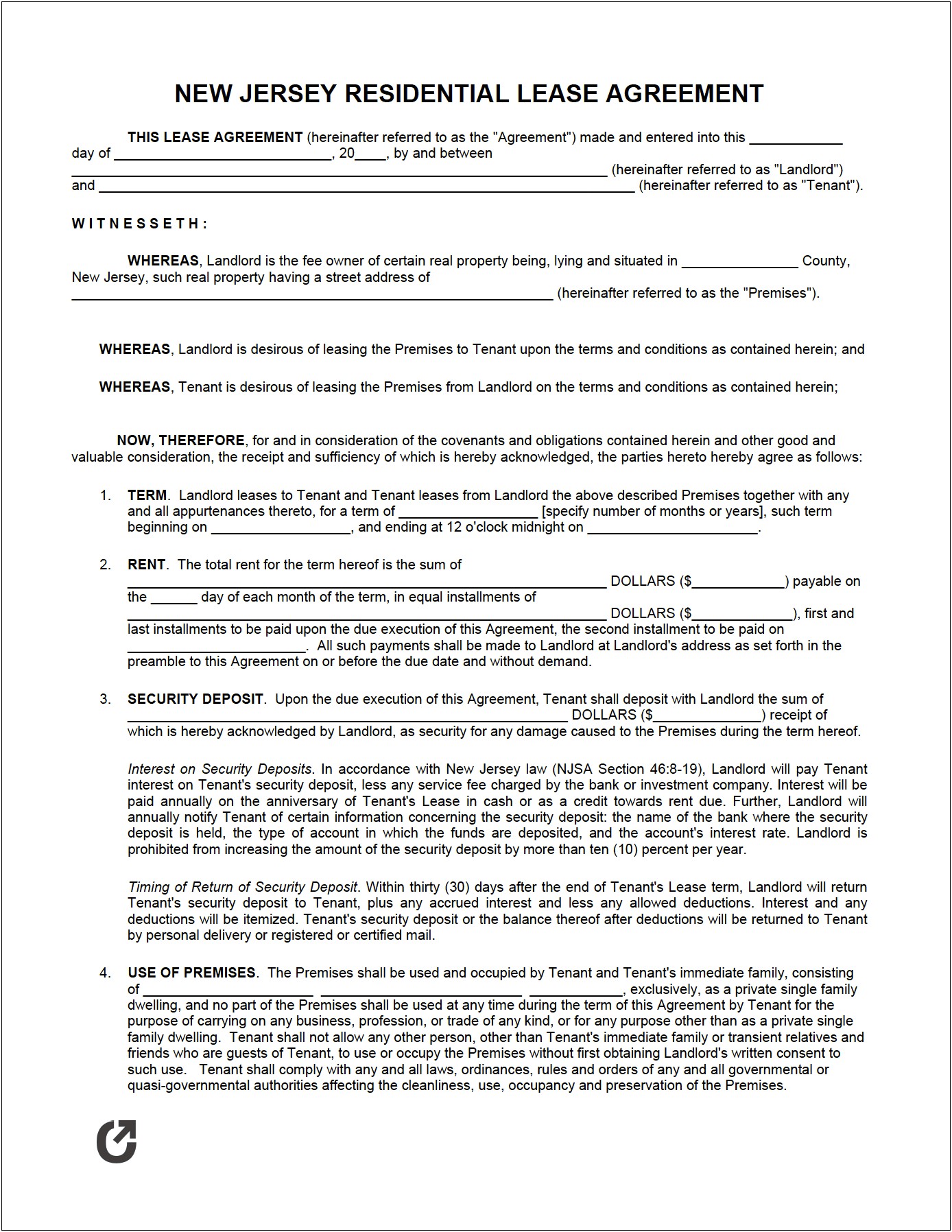 Free Online Residential Lease Agreement Template