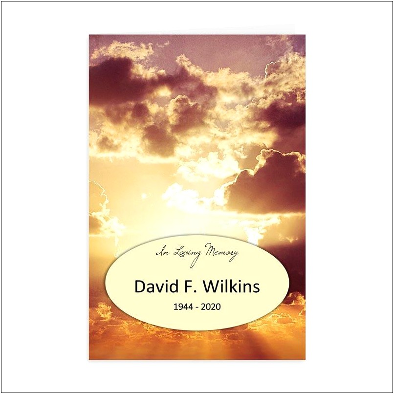 Free Online Templates For Funeral Programs