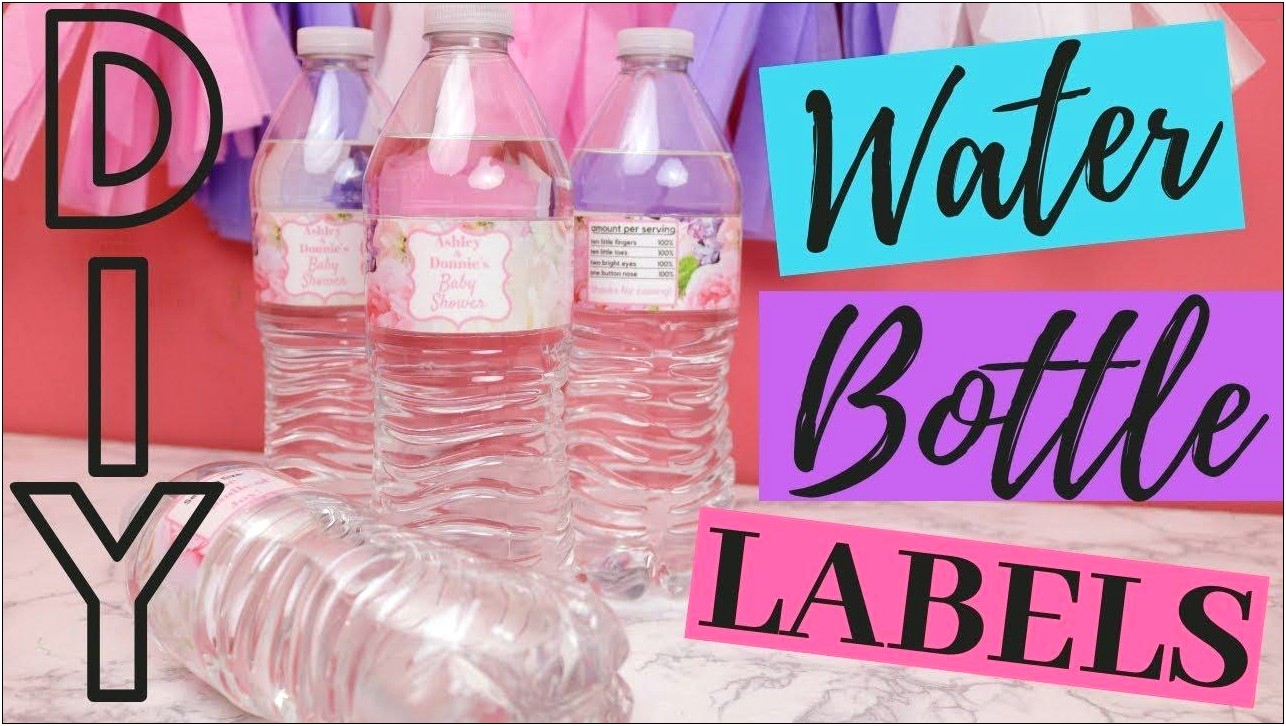 Free Online Water Bottle Label Template