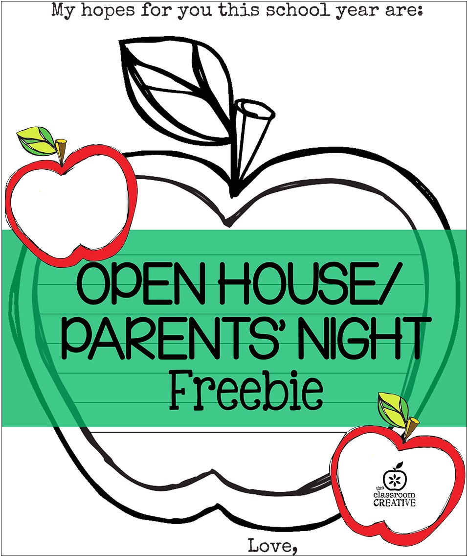Free Open House At School Sign In Template
