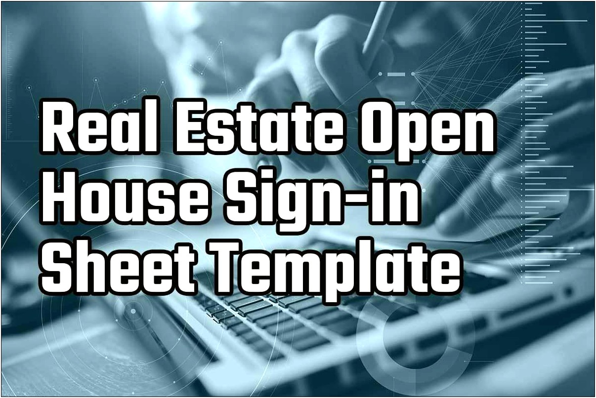 Free Open House Sign In Sheet Template Downloadable