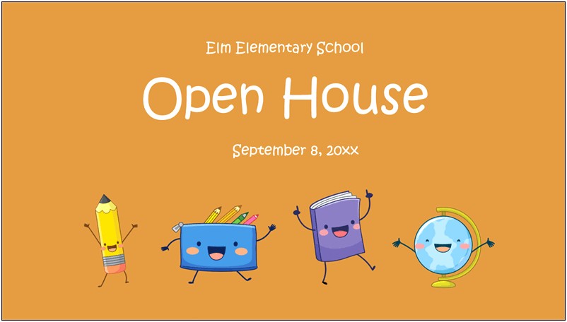 Free Open House Template For Teachers
