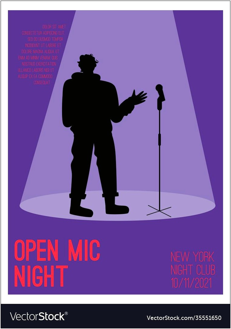 Free Open Mic Night Poster Template