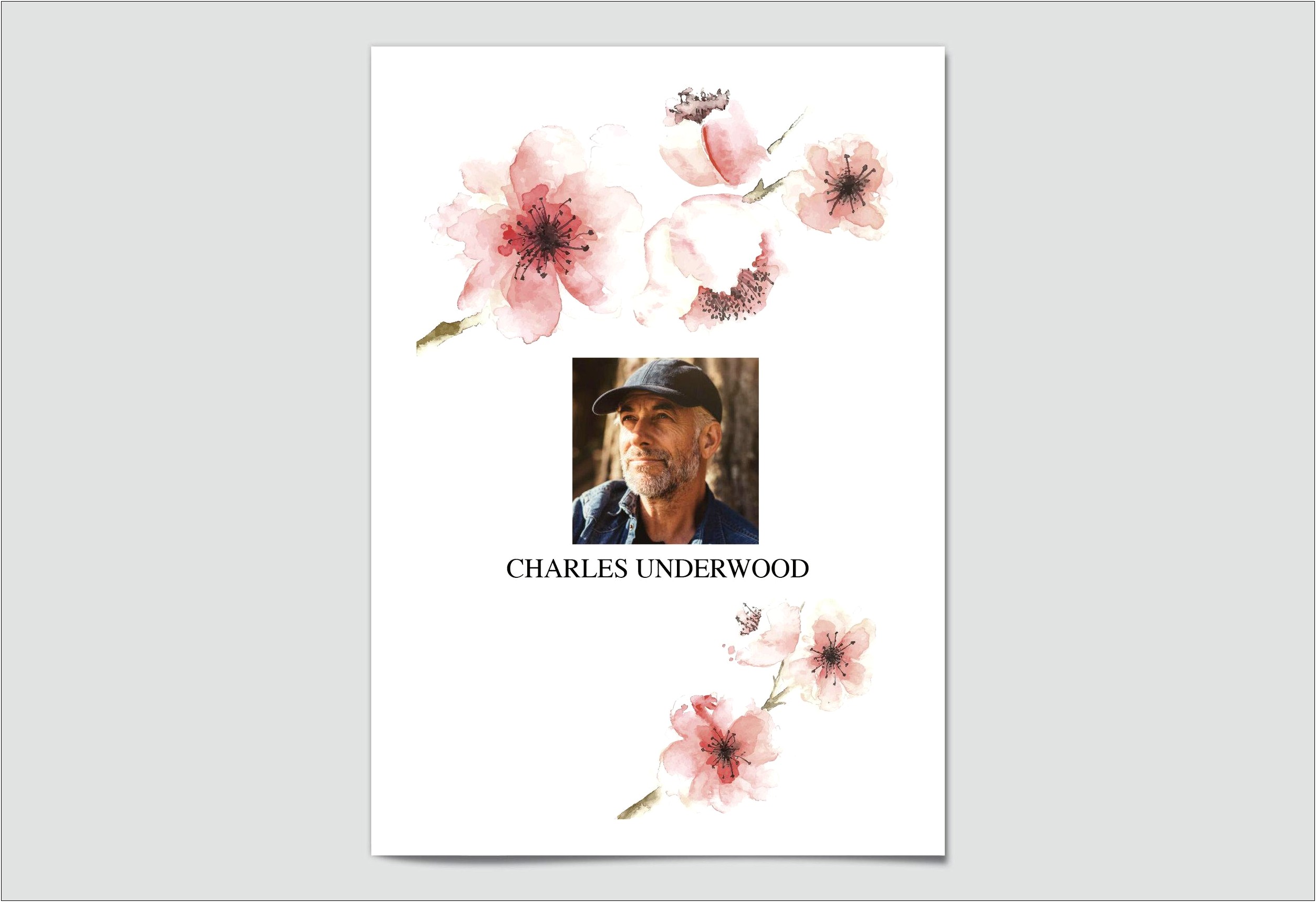 Free Order Of Funeral Service Templates Download