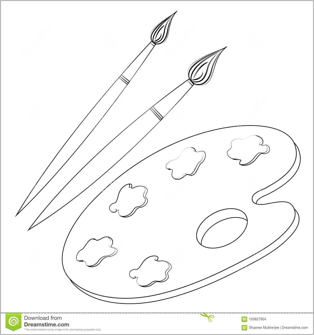 Free Paint Brush Template To Color