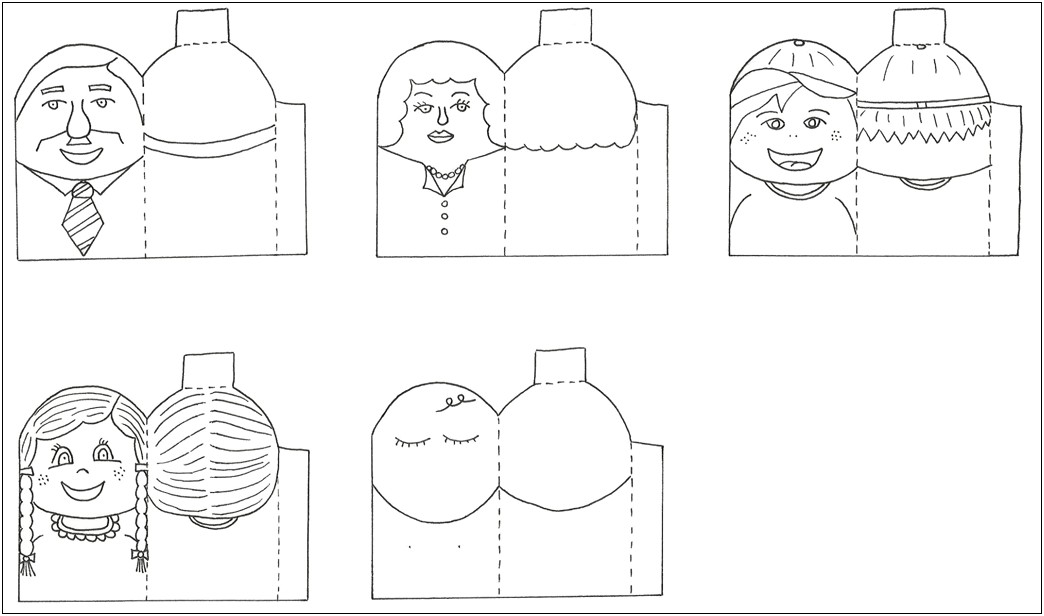 Free Paper Family Finger Puppets Templates