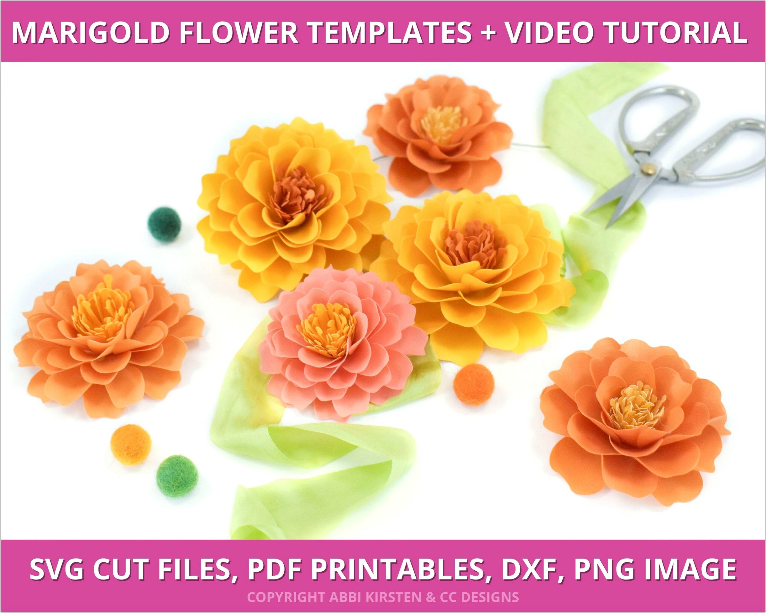 Free Paper Flower Templates For Silhouette