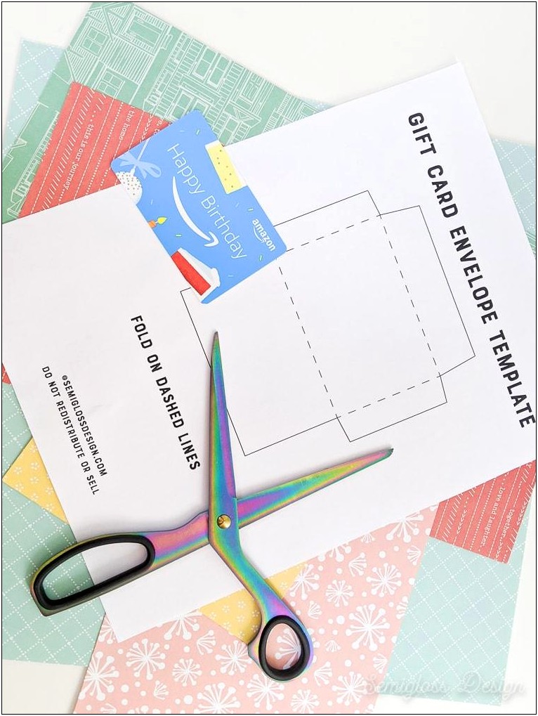 Free Paper Gift Card Wallet Template