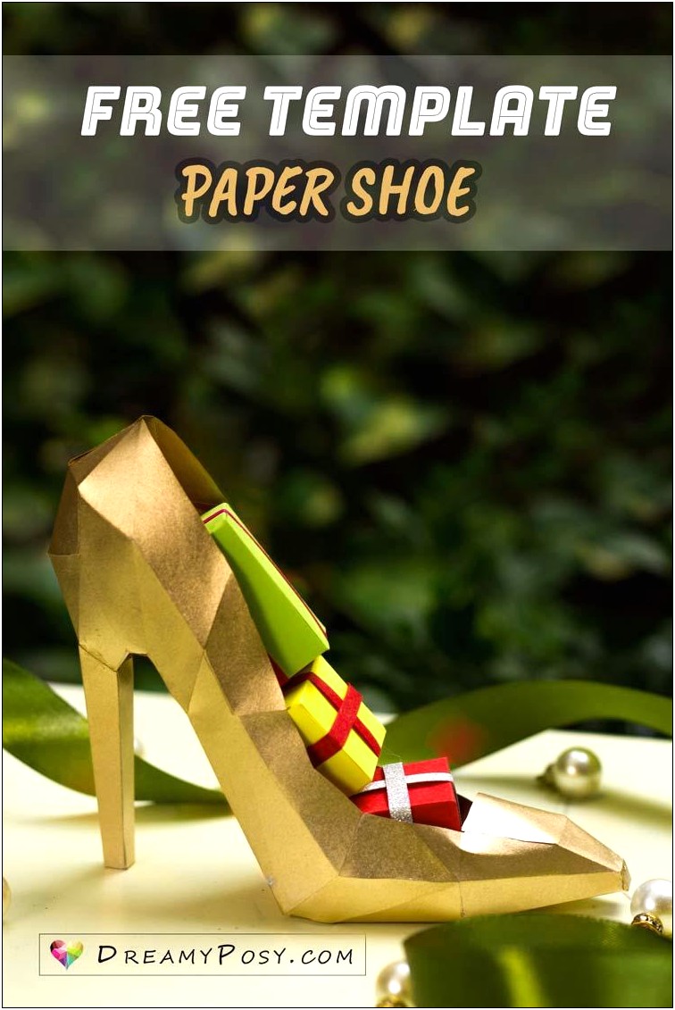 Free Paper High Heel Shoe Template