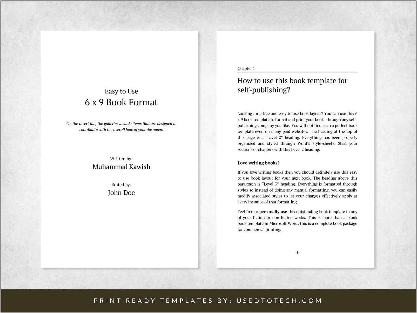 Free Paperback Book Template For Word 2010