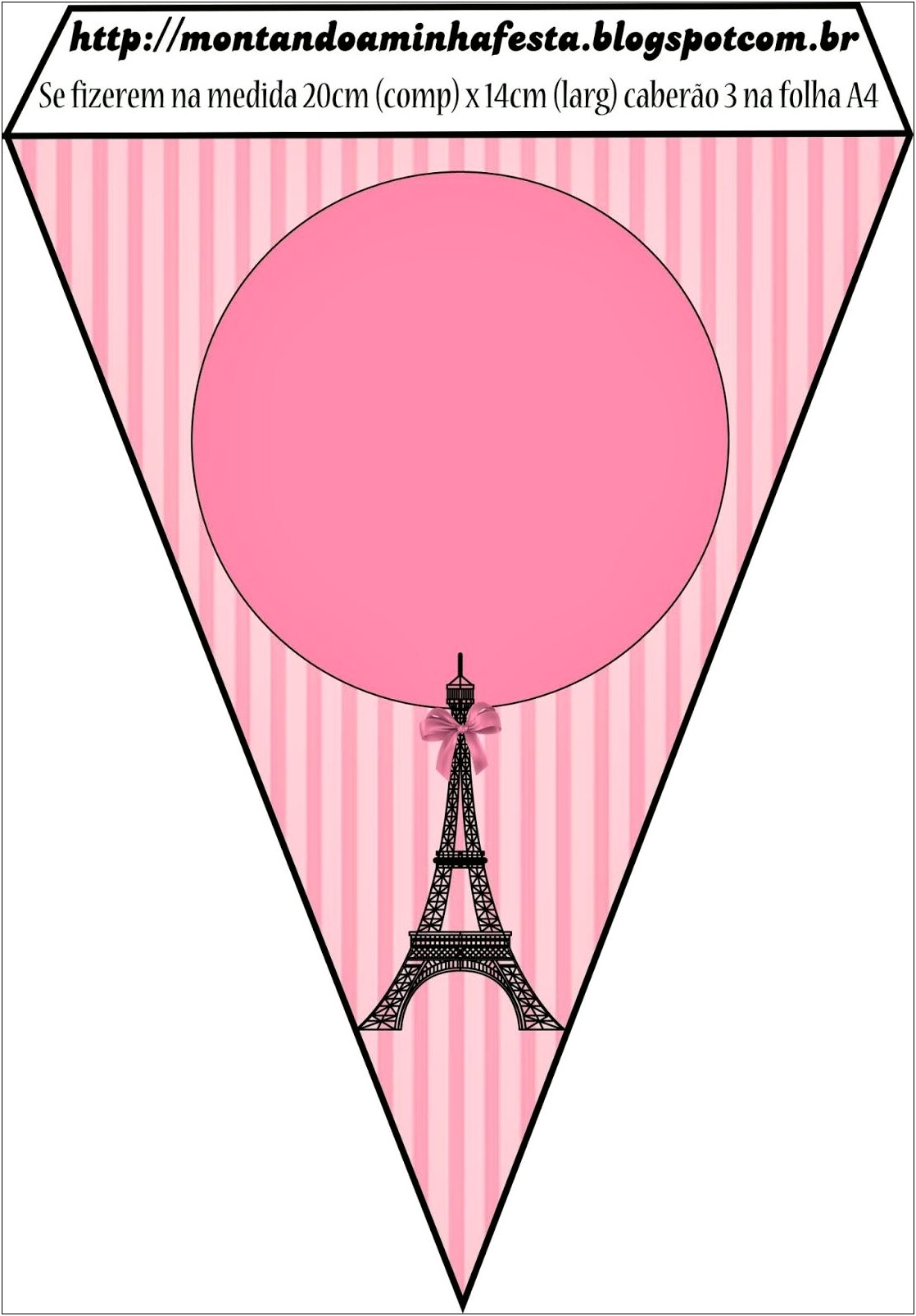 Free Paris Birthday Cupcake Toppers Template