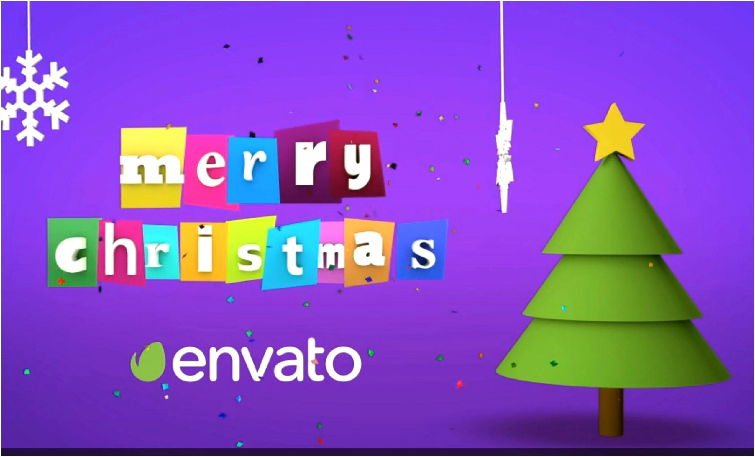 Free Particle Christmas Tree After Effects Template
