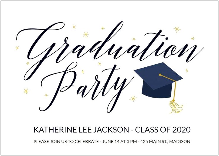 Free Party Agenda Template For High School Graduation