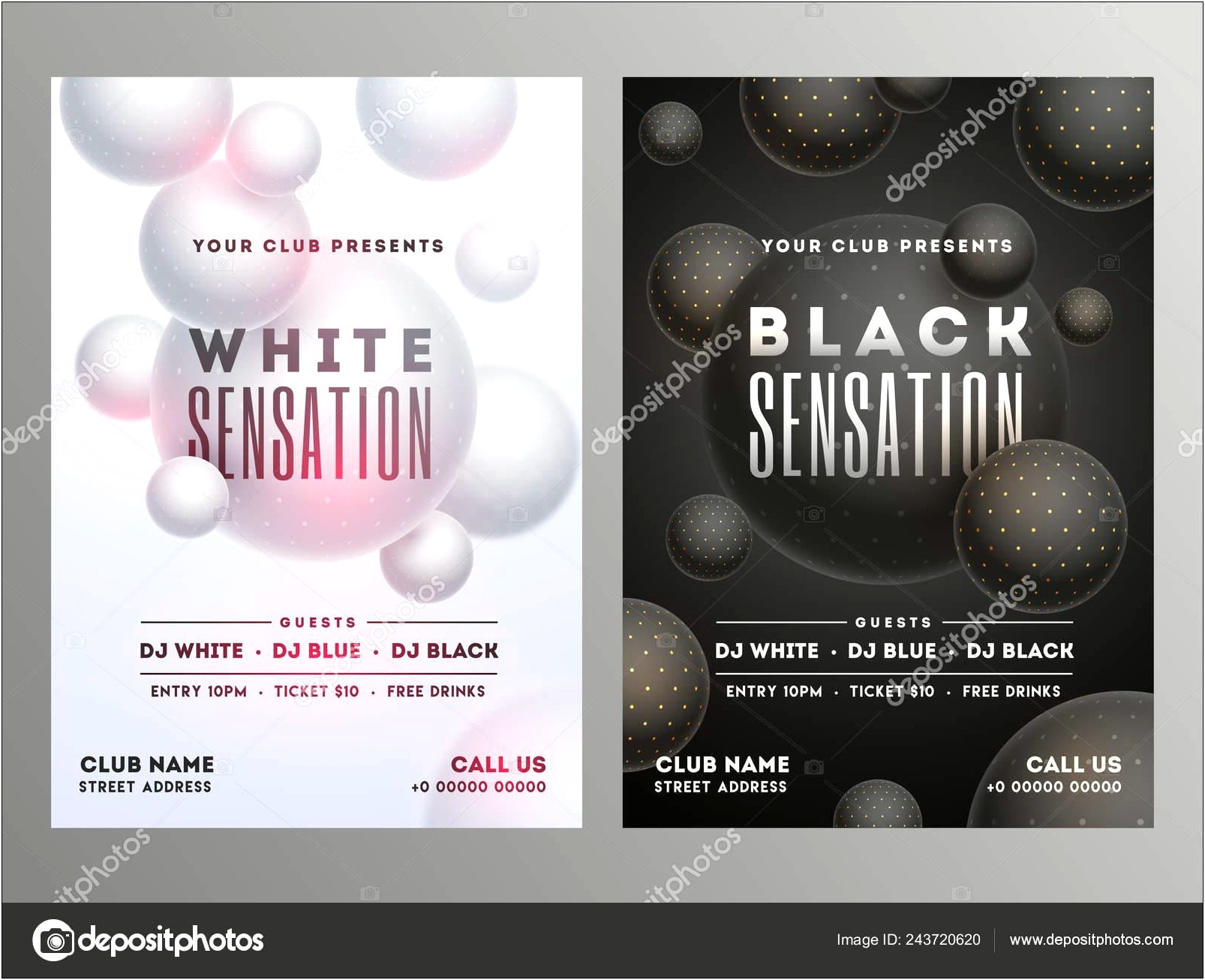 Free Party Flyer Templates Black And White