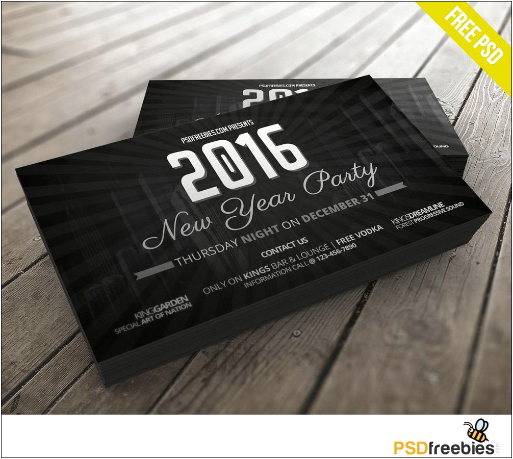 Free Party Invitation Card Template Photoshop