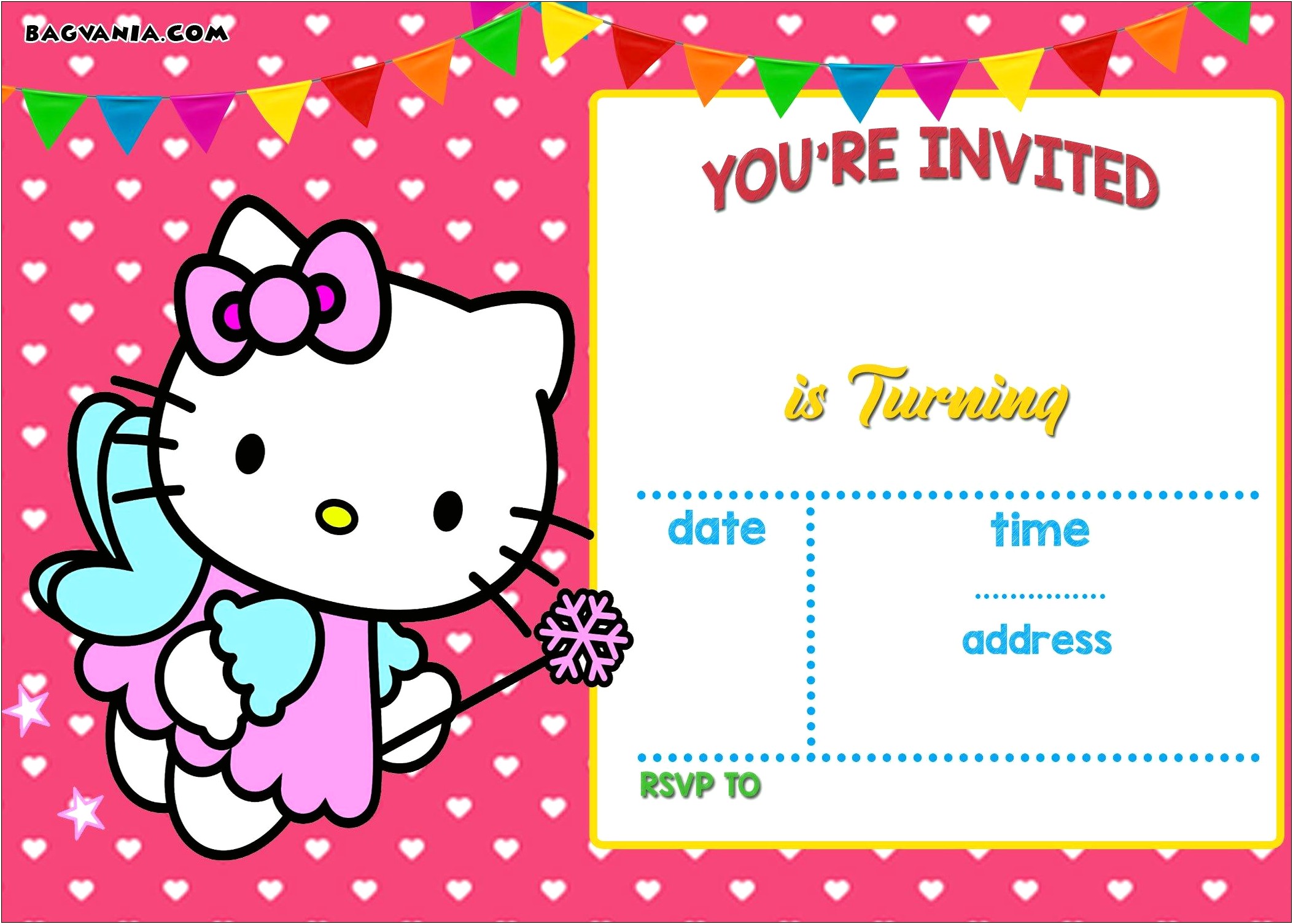 Free Party Invitation Templates Hello Kitty