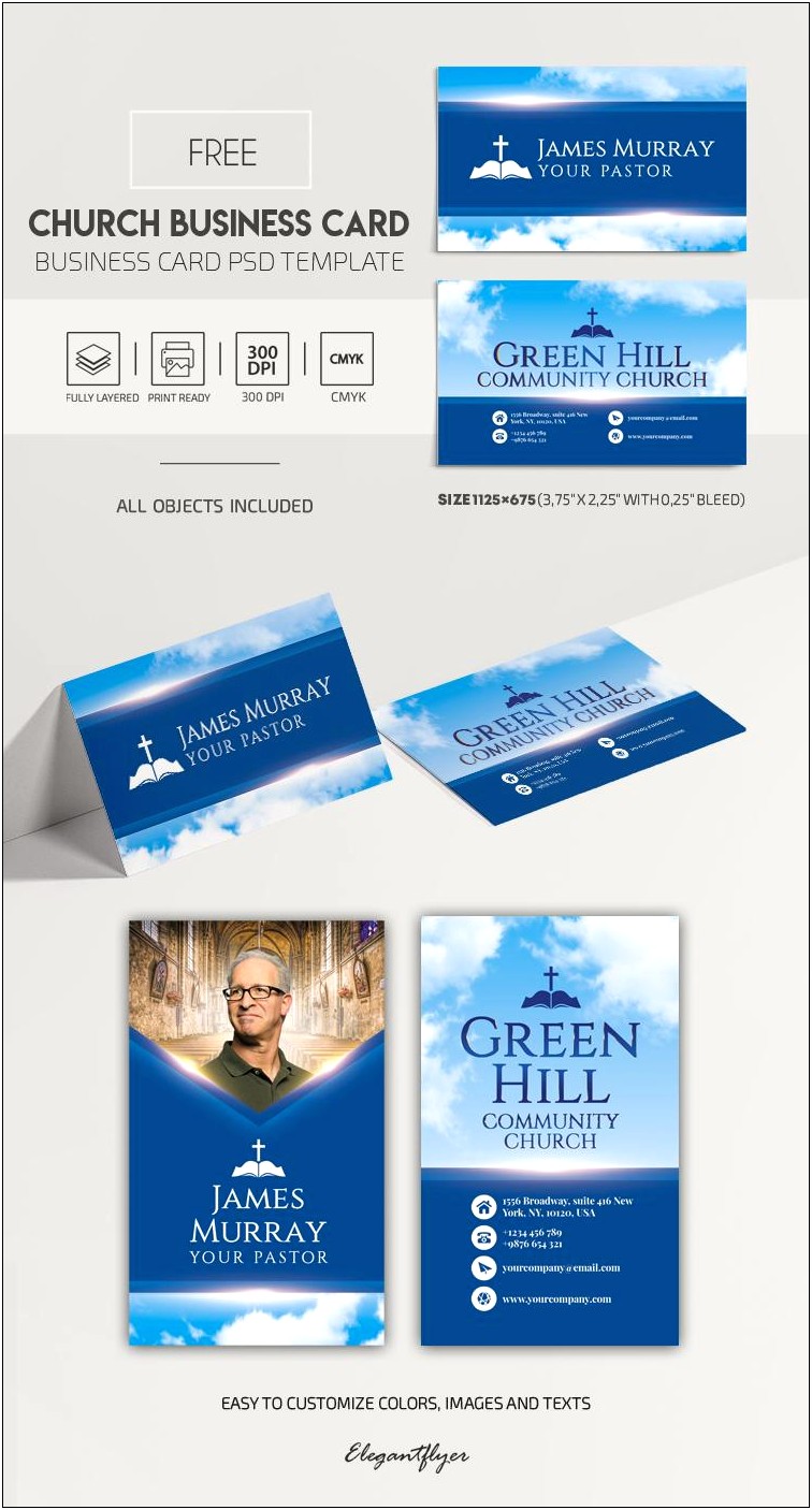 Free Pastor Word Business Card Templates
