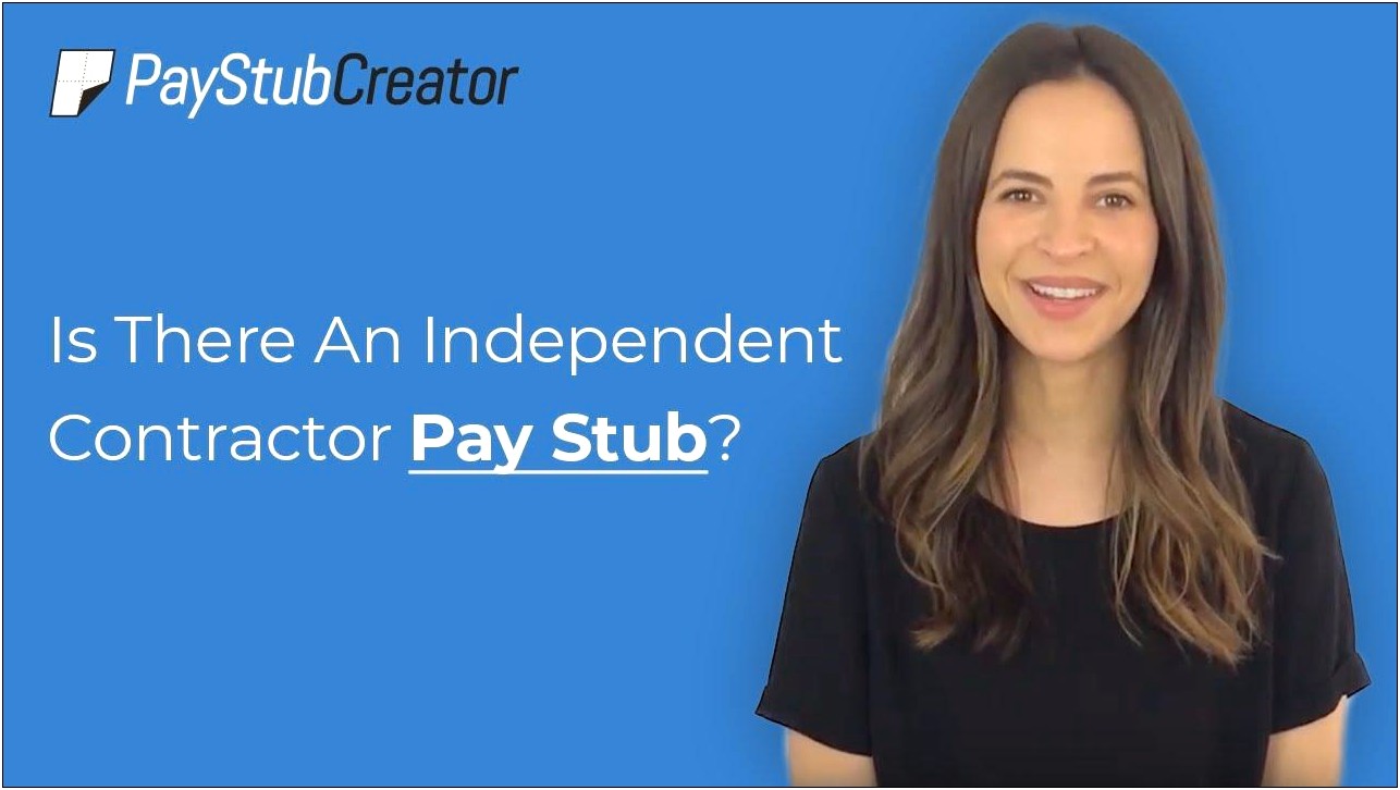 Free Pay Stub Template For Independent Contractor