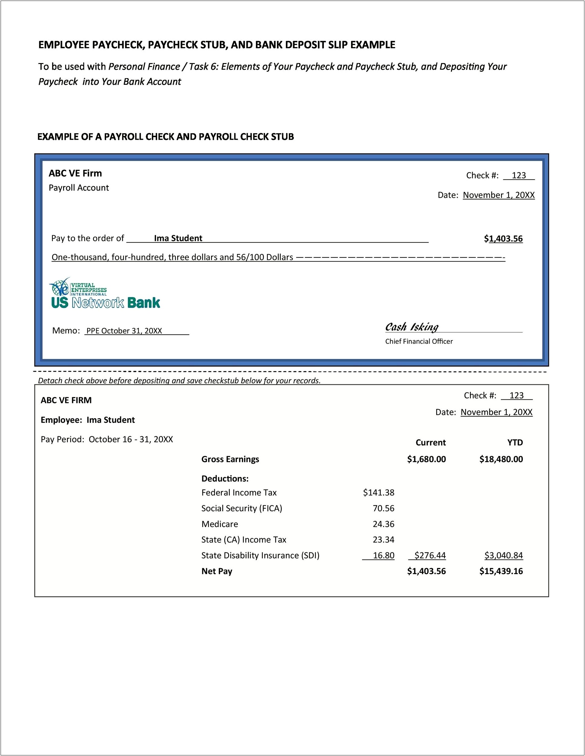 Free Paycheck Stub With Security Template Psd