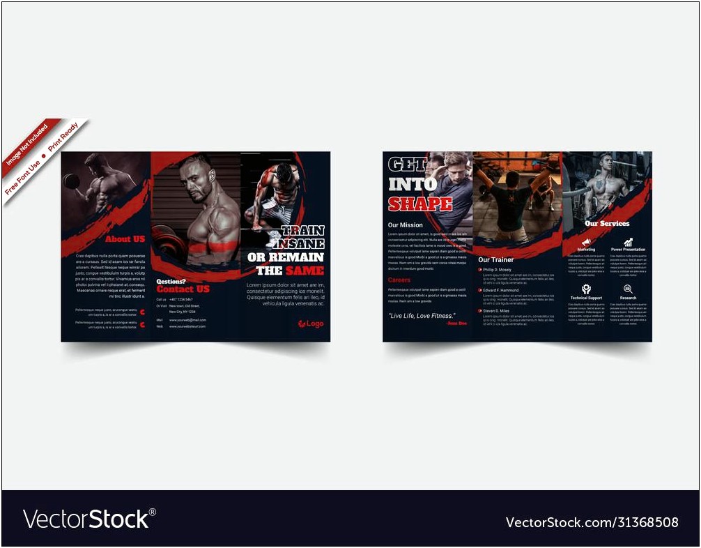 Free Personal Trainer Trifold Brochure Template