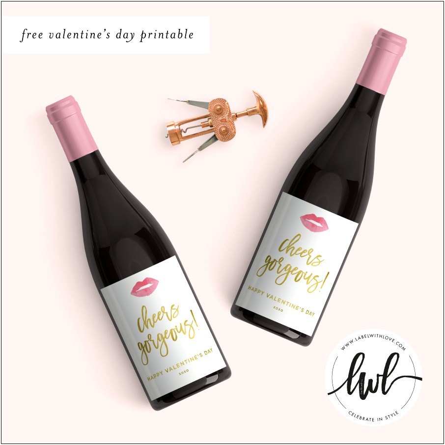 Free Personalized Wine Bottle Label Template