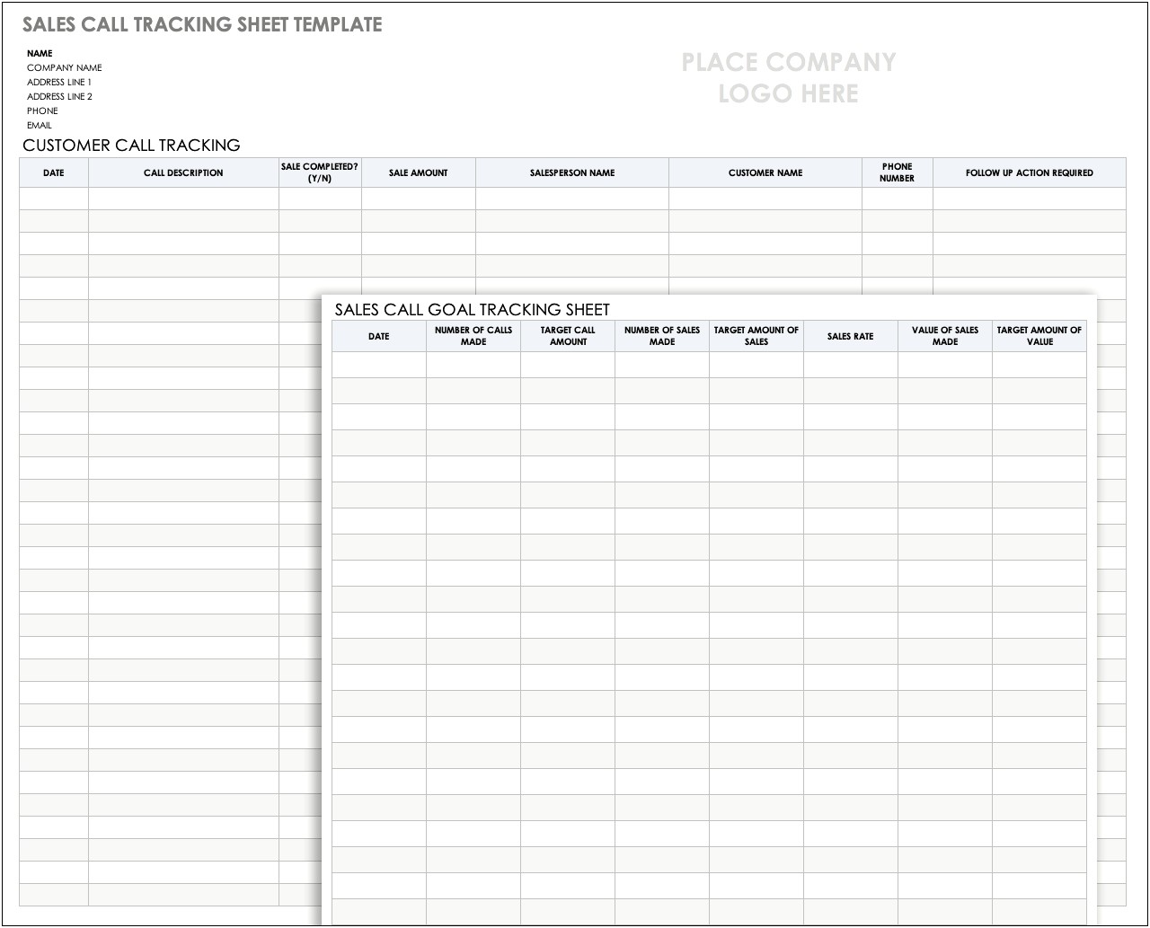 Free Phone Call Log Excel Template