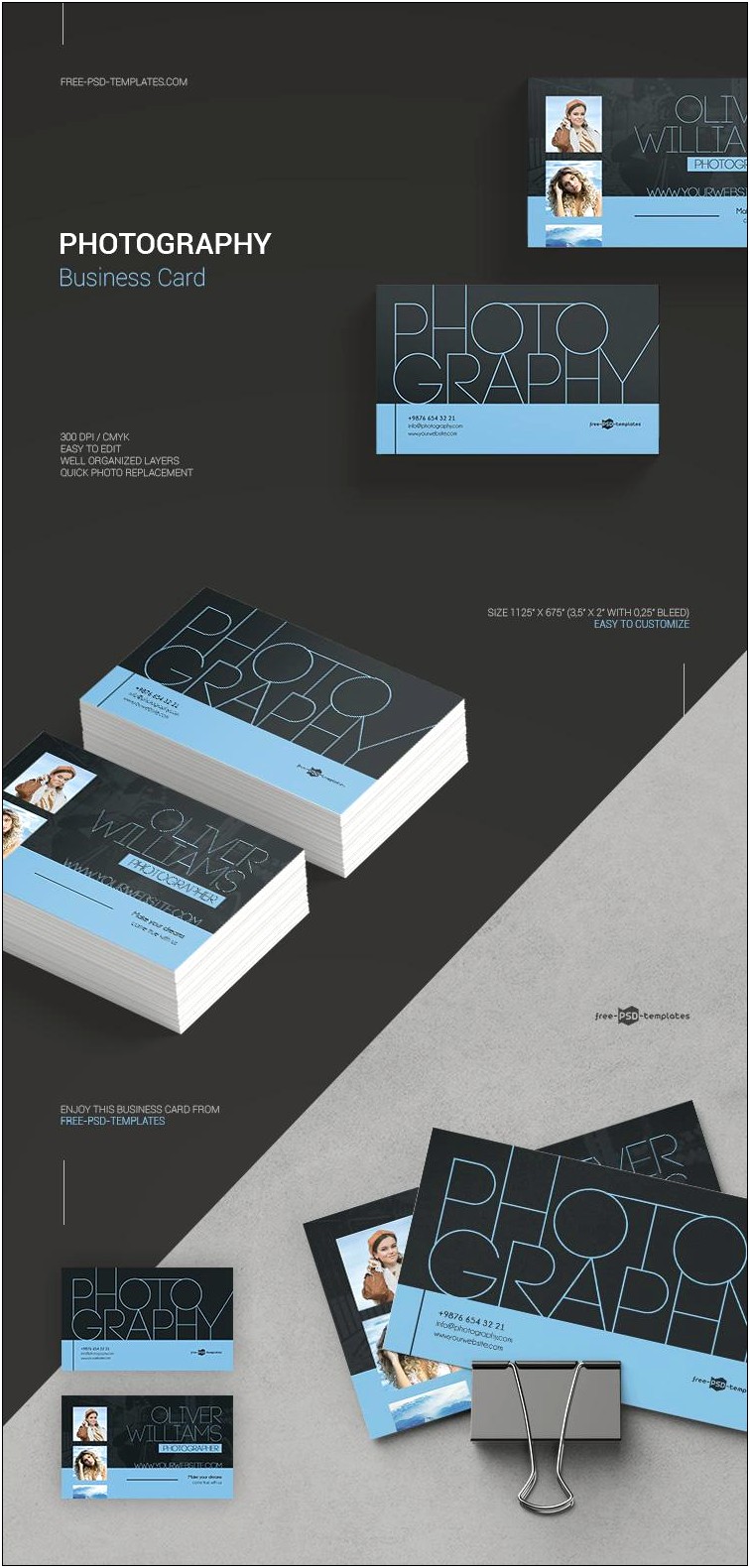 Free Photography Business Card Template Photoshop