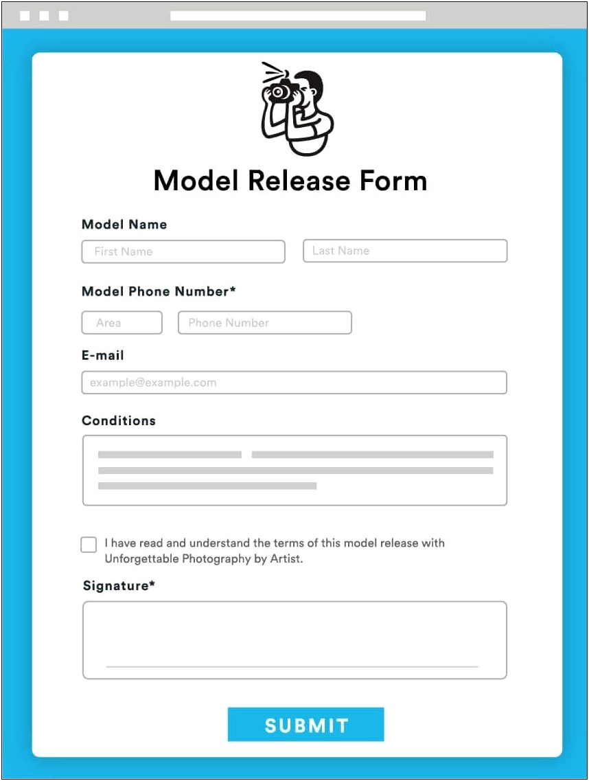 Free Photography Forms Templates For Photographers