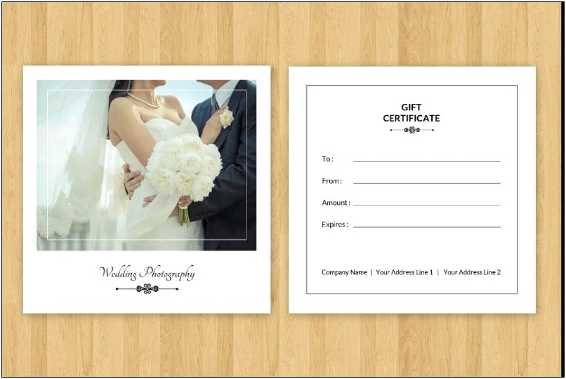 Free Photography Gift Certificate Template Photoshop